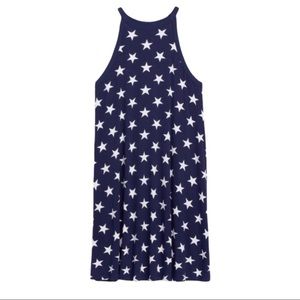 OLD NAVY High Neck Star Print Mini Dress Navy Blue Size Small